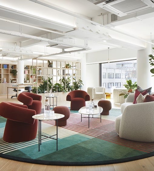A shared office interior in London