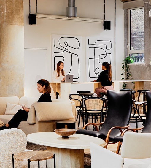 People meeting in a shared office in London